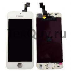 Дисплей с тачскрином для Apple iPhone 5S Белый Переклейка 100% оригинал