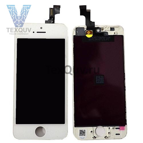 Дисплей с тачскрином для Apple iPhone 5S Белый Переклейка 100% оригинал