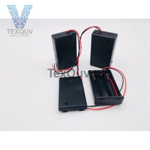 Батарейный отсек для LR03  3xAAA закрытый с выключателем и проводами