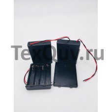 Батарейный отсек для ААА  SBH-441  4xAAA закрытый с выключателем и проводами