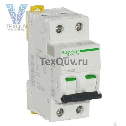 Автоматические выключатели Schneider Electric 2-полюсной C63А iC60N 6кА