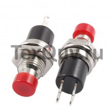 Кнопка нажимная PBS-110 2PIN красная без фиксации