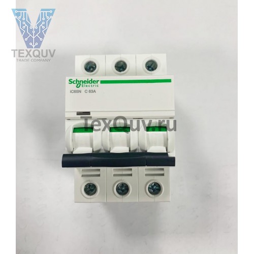Автоматические выключатели Schneider Electric 3-полюсной C63А iC60N 6кА