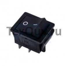 Переключатель клавишный черный KCD4 4PIN 16A-125V 21,5х27мм (ON-OFF)