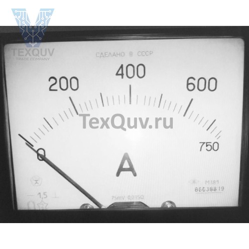 М42300 0-750А кл,точн, 1,580х80х50 Амперметр щитовой