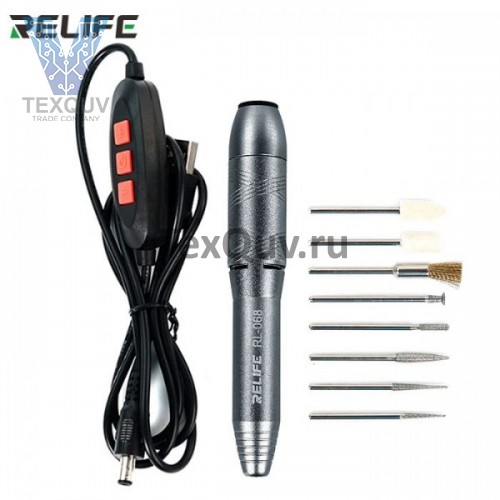 Гравер RELIFE RL-068/ комплект 8 насадок (БОРМАШИНА, ДРЕМЕЛЬ)