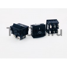 Переключатель клавишный черный 6А-250V 6PIN (ON-OFF) 18,5x22мм