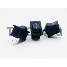 Переключатель клавишный черный 6А-250V 2PIN (ON-OFF) 12,5х18,5мм