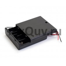 Батарейный отсек 4хАА  закрытый с выключателем и проводами