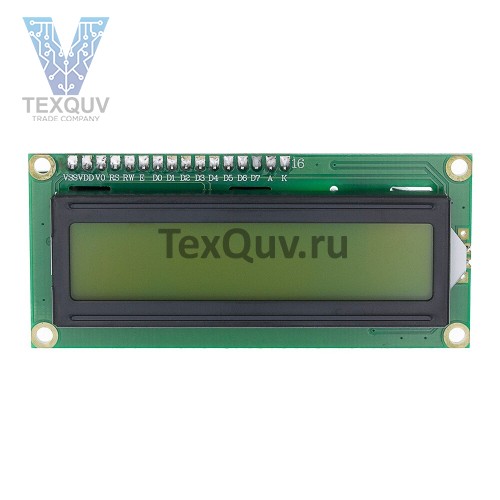 LCD1602 Символьный дисплей 16x2 Зеленый с выводами