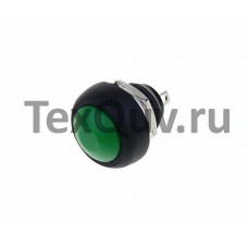 Кнопка PBS-33B 2PIN 1A-250V 12мм OFF-(ON) зеленая без фиксации