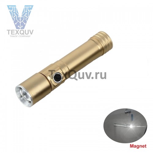 Портативный мини Магнитный фонарик 1000 люмен Q5, перезаряжаемый 18650