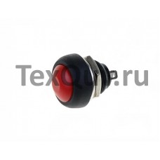 Кнопка PBS-33B 2PIN 1A-250V 12мм OFF-(ON) красная без фиксации