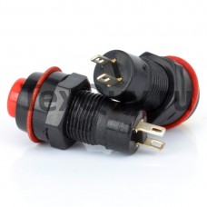 Кнопка DS-213 2PIN 2A-125V OFF-(ON) красная без фиксации