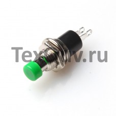 Кнопка нажимная PBS-110 2PIN зеленая без фиксации