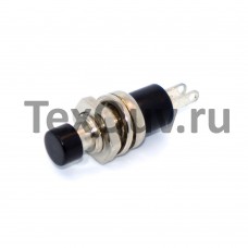 Кнопка нажимная PBS-110 2PIN черная без фиксации