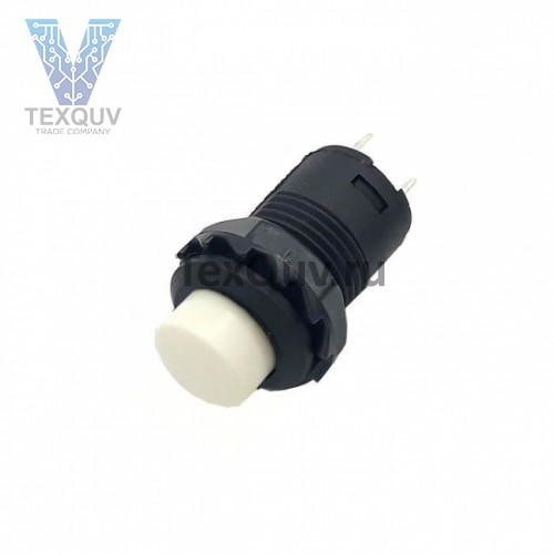 Кнопка DS-427 2PIN c белым колпачком без фиксации