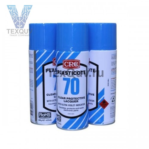 Лак Plasticote 70 CRC 425 мл, диэлектрический, акриловый, для печатных плат