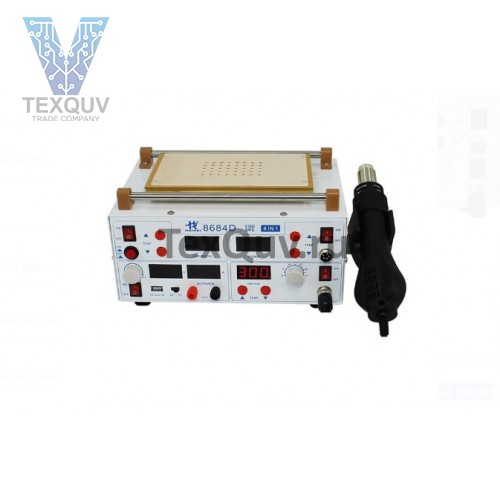 Сепаратор,фен,паяльник,блок питания (4в1) M&R 8684D