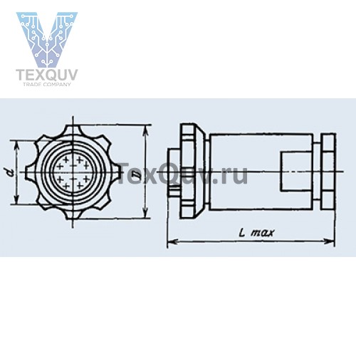 Розетка СНЦ13-10-В