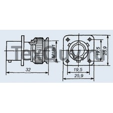 Розетка СНЦ23-10/18Р