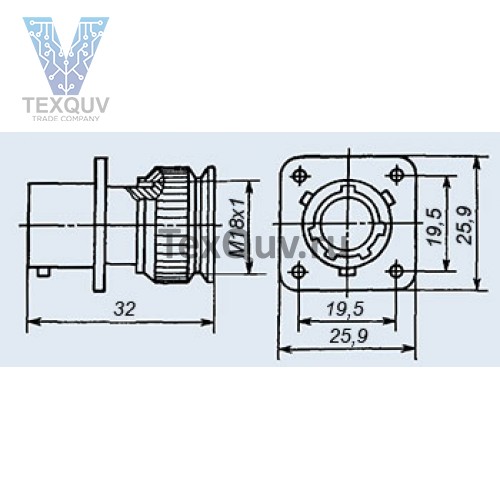 Розетка СНЦ23-10/18Р
