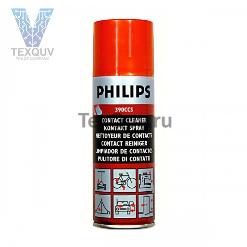 Спрей-очиститель Philips 390CCS 200мл для очистки электроники, контактов, микросхем