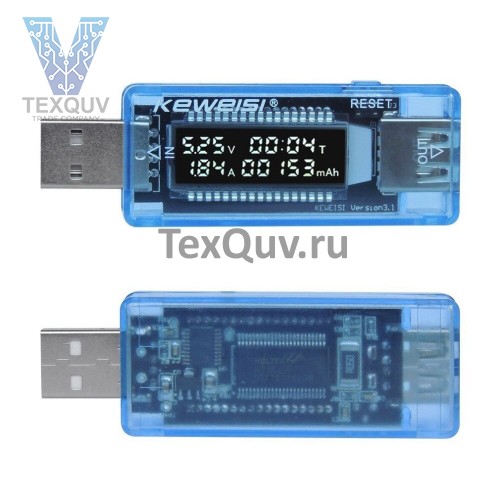 USB тестер Keweisi KWS-V20 для измерения тока и напряжения