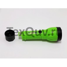 LED + COB мощный перезаряжаемый фонарик с 4 режимами работы, батарея 18650 USB (зеленый)