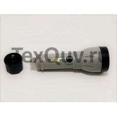 LED + COB мощный перезаряжаемый фонарик с 4 режимами работы, батарея 18650 USB (серый)