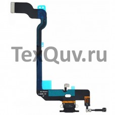 Шлейф с разъемом зарядки для Apple iPhone XS Черный