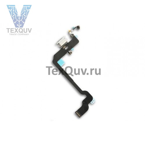 Шлейф с разъемом зарядки для Apple iPhone XS Белый